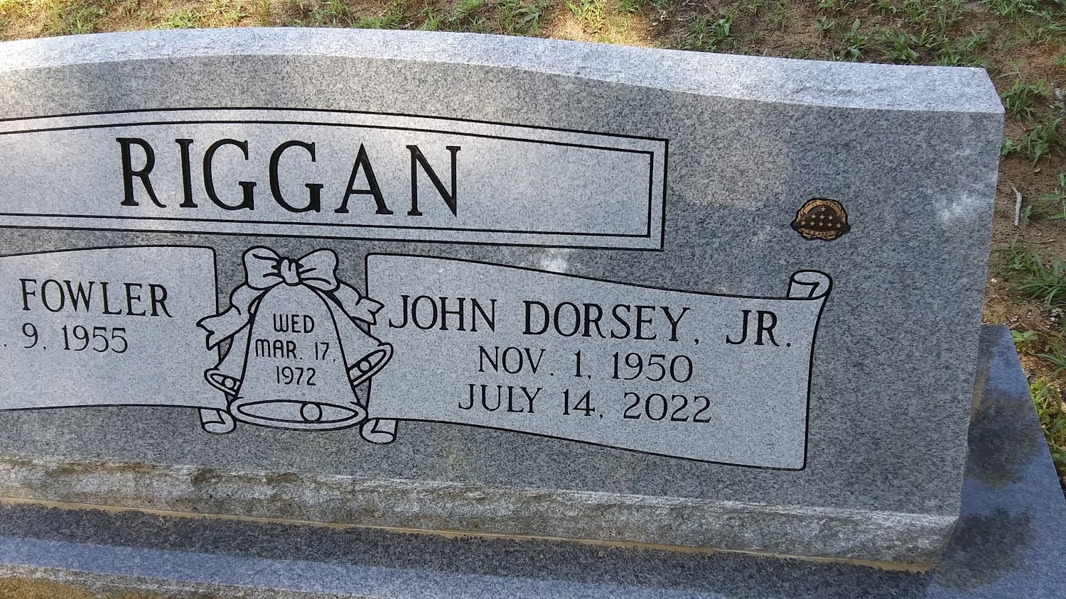 Headstone for Riggan Jr, John Dorsey
